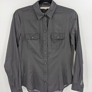 LOFT Lightweight Polka Dot Button Down Shirt
